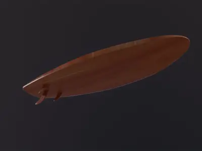 Surfboard 3D Model Low-poly 3D model