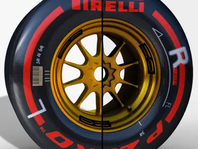 E23 Supersoft Rear tyre Low-poly 3D model