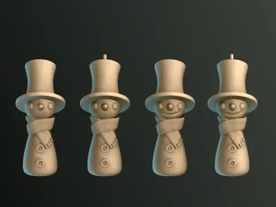 SNOWMAN FOR CHRISTMAS DECORATION 02 3D print model