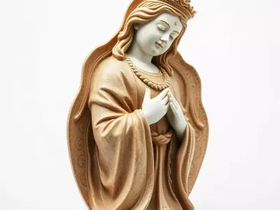 Divine Statue Gold Finish model pack Low-poly 3D model