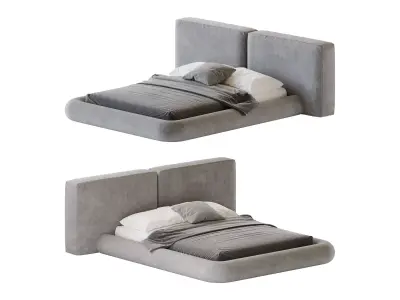 Cullen Suede Fabric Contemporary Minimalist 3D model