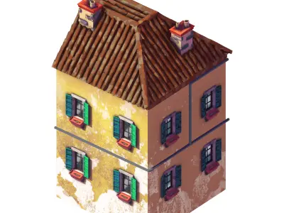 Stylized Houses LITE version 3D model