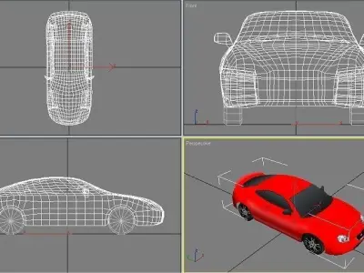 Hyundai Coupe Low-poly 3D model