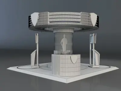 Booth Exhibition Stand a664a 3D model