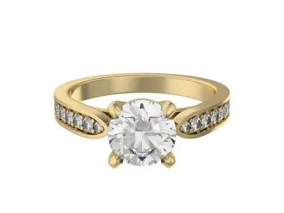 N225 Engagement ring 3D print model