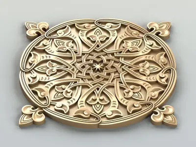 Round rosette 034 3D model