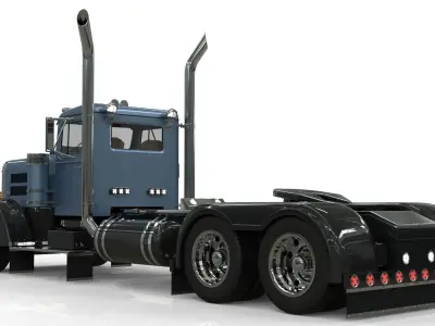 Peterbilt 351 LW 1967 Truck midpoly 3dmodel 3D model