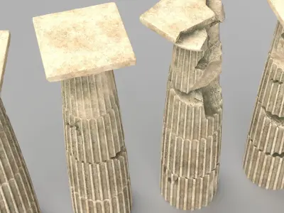 Doric Column Set 3D model