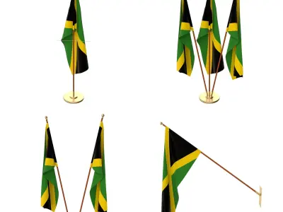 Jamaica Flag Pack 3D model