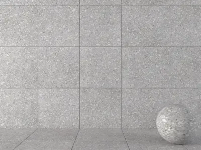 Stone Wall Tiles Terrazzo Grey 80x80 Texture