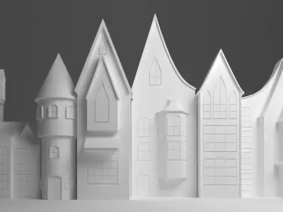 Disney Castle Wedding Stage 3D model