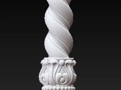 Columns ornate urn 3D model