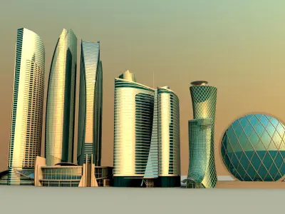 Abu Dhabi Buildings 3D model