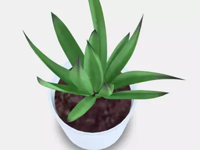 FEJKA Artificial potted plant with pot Low-poly 3D model