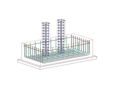 Soil structure foundation 3D model