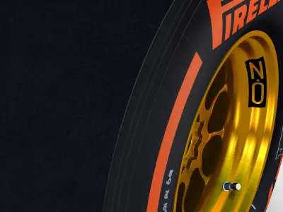 E23 Hard Rear tyre Low-poly 3D model