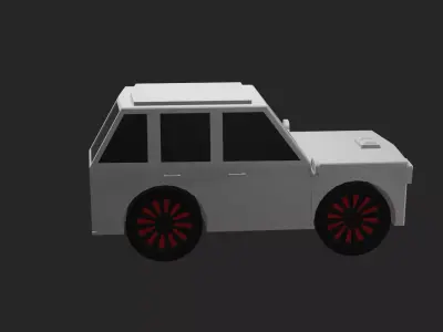 low poly car Low-poly 3D model