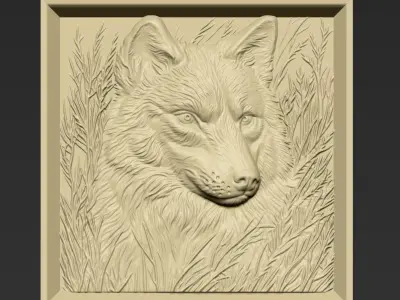 Wolf Head A142 3D print model