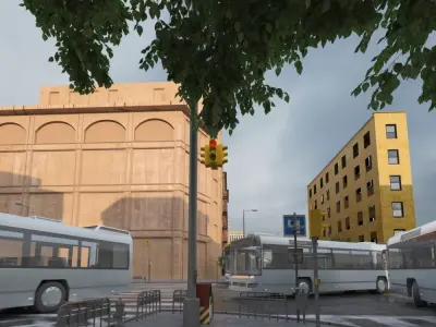 Bus Simulation City Traffic 3D model