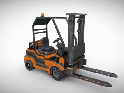 Forklift Vehicle Low-poly 3D model