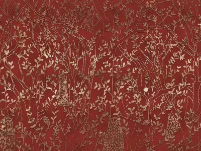 Hand Drawn Forest Story Luxury Wallpaper Texture