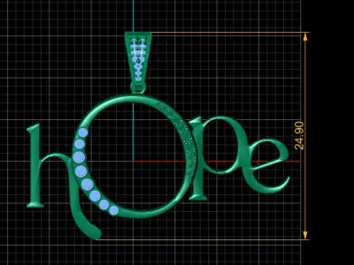 JOY ALPHABET PENDANT 3D PRINTABLE MODEL  3D print model