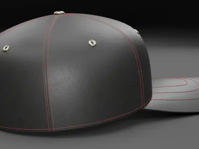 Leather cap 3D model