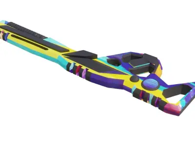 sci fi gun Free low-poly 3D model