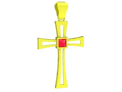 Luxury Cross Pendant 3D Model for Jewelry Casting  4259 3D print model