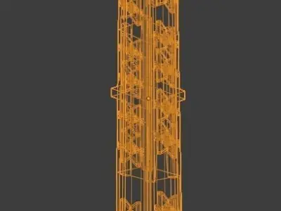 column star wars ship Free low-poly 3D model