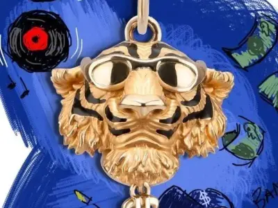 magerit tiger with glasses  3D print model