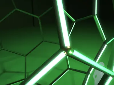 Neon Soccer Ball 3D model