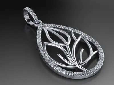 Leaf Pendant 3D print model