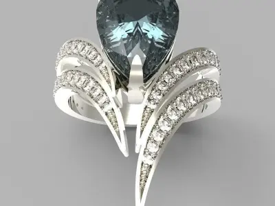 RING FIRE ON JEWEL 3D print model