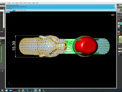 Luxury Open Band Ruby Ring 3D Jewelry Model for Women  3341 3D print model