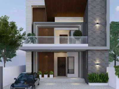 Modern House Elevation 3D model