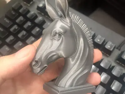 Donkey head sculpture 3D print model