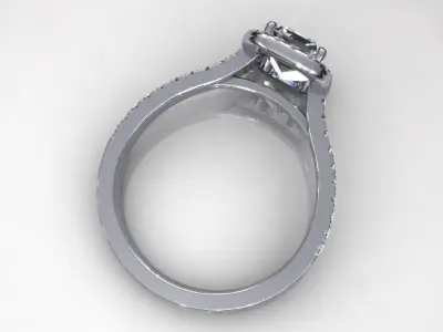 Great Emerald Diamond Ring 3D print model