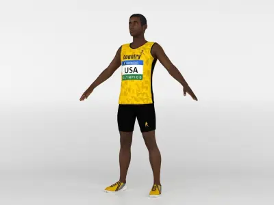 Athletic Runner 02 3D model