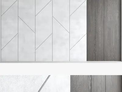 Decorative wall panel set 73 3D model