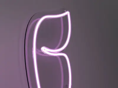 Face 2 - Neon Sign 3D model