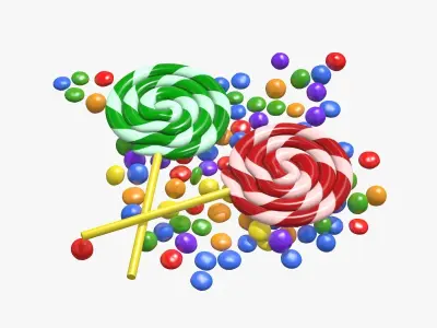 Candy Lollipop 3D model