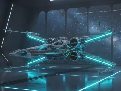 Sci Fi Starships  001 Game Ready  3D Print Solid Mesh Low-poly 3D model