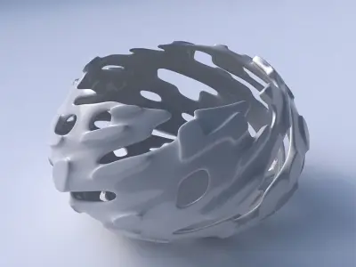 Bowl squeezed twisted with smooth cuts and bulges   3D print model