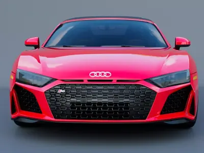 2022 R8 performance Spyder Low-poly 3D model