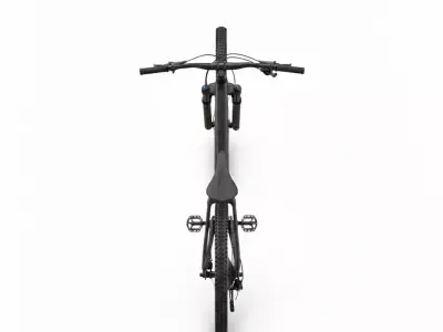 Modern Full-Suspension Trail Mountain Bike Low-poly 3D model