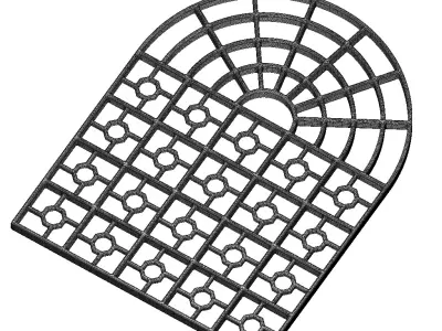 Exquisite Arch Window Grill 3D print model