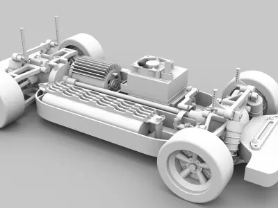 RC Car Tamiya TT-01 with Camaro 1968 SS bodywork 3D print model