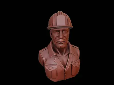 Engineer Bust 3D print model