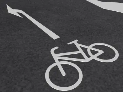 Street Arrows Road Arrows European Low-poly 3D model